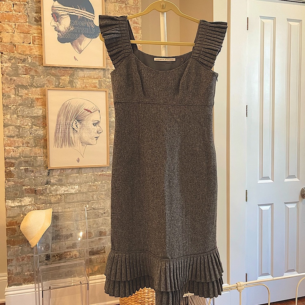 Susan’s Monaco flirty wool dress, size 8.